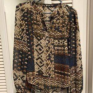 Long Sleeve Floral Blouse